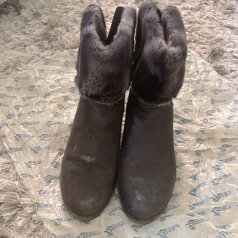 Black Faux Fur Lined Winter Boots – Warm & Luxe